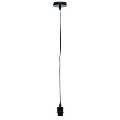 First Choice Lighting Cassidy Black Ceiling Pendant Flex Suspension Kit for Easy Fit Shades