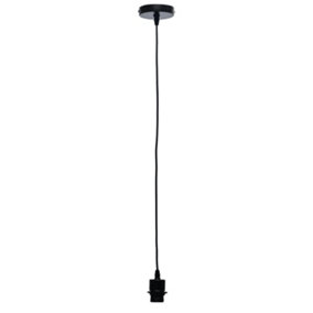 First Choice Lighting Cassidy Black Ceiling Pendant Suspension Kit for Easy Fit Shades