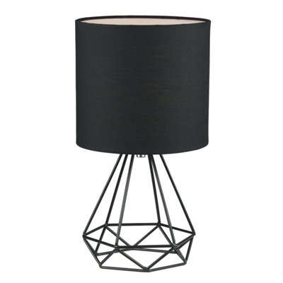 First Choice Lighting Christie Black Table Lamp With Shade