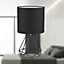 First Choice Lighting Christie Black Table Lamp With Shade