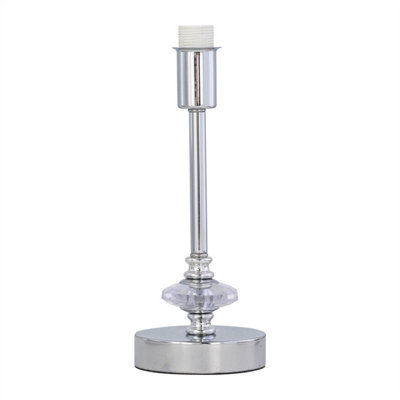 First Choice Lighting Chrome Jewelled Stick Table Lamp Base Only