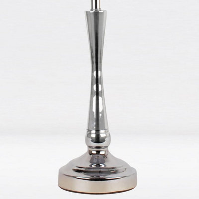First Choice Lighting Chrome Plated Bedside Table Light with Detailed ...