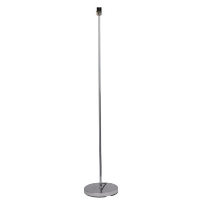 First Choice Lighting Chrome Stick Floor Lamp with Navy Blue Crushed Velvet Shade