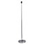First Choice Lighting Chrome Stick Floor Lamp with White Laser Cut Shade
