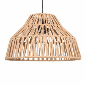 First Choice Lighting Clara Natural Paper String Easy Fit Fabric Pendant Shade