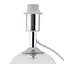 First Choice Lighting Cloche Clear Glass Chrome Base Only Table Lamp