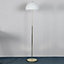 First Choice Lighting Colleen Brass Opal Glass 3 Light Floor Lamp