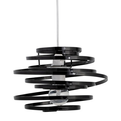 First Choice Lighting Cosmo Black Easy Fit Metal Pendant Shade