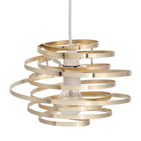 First Choice Lighting Cosmo Gold Easy Fit Metal Pendant Shade