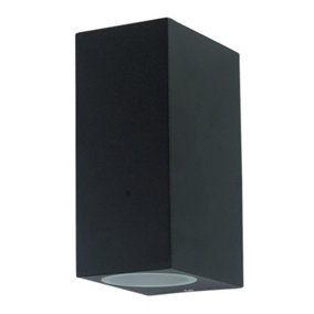 First Choice Lighting Falmouth Black Up Down Outdoor IP44 Wall Light