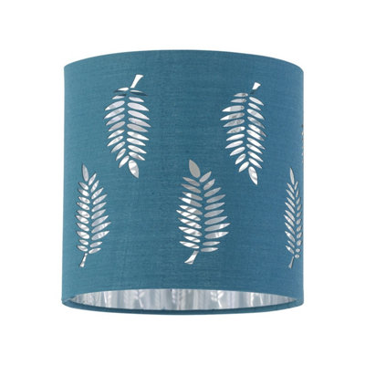First Choice Lighting Fern Teal Cut Out 15.5cm Table Lamp Shade