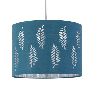 First Choice Lighting Fern Teal Cut Out 25cm Pendant Lightshade