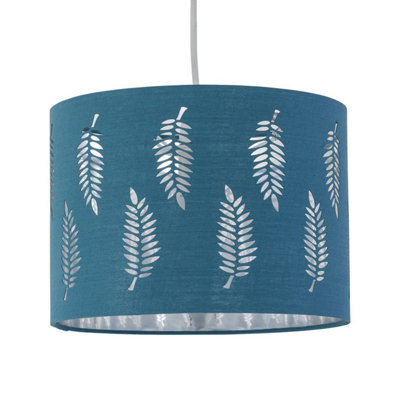 First Choice Lighting Fern Teal Cut Out 30cm Pendant Lightshade