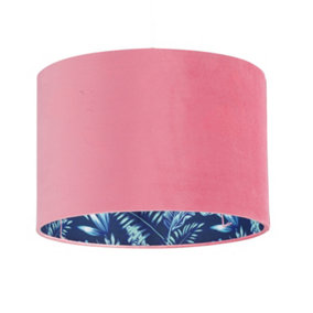 First Choice Lighting Flamingo Velvet Pink Flamingo Design 30cm Pendant or Table Lamp Shade