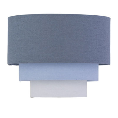 First Choice Lighting Gabi Blue Ombre Linen 22cm Table Lamp Shade