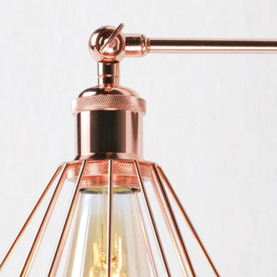 First Choice Lighting Geo Black Copper Geometric Wall Light DIY