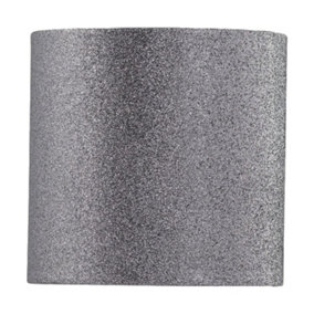 First Choice Lighting Glitter Silver Grey 15.5 cm Fabric Shade