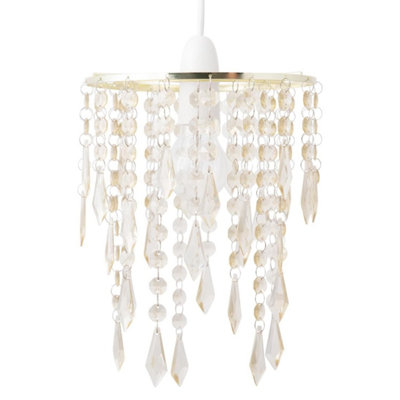 First Choice Lighting Gold & Amber Jewels Light Shade