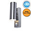 First Choice Lighting - Grange Stainless Steel LED Outdoor Up Down Motion Sensor Wall Light