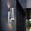 First Choice Lighting - Grange Stainless Steel LED Outdoor Up Down Motion Sensor Wall Light