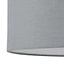 First Choice Lighting Grey Grey 33 cm Easy Fit Fabric Pendant Shade