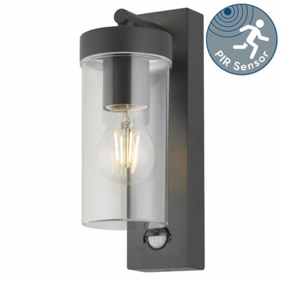 First Choice Lighting Hadron Black Motion Sensor Outdoor Wall Light