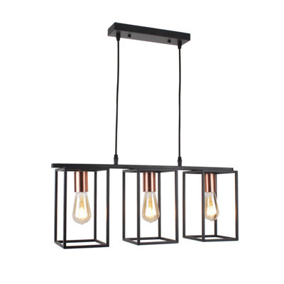 Copper 3 deals light bar pendant