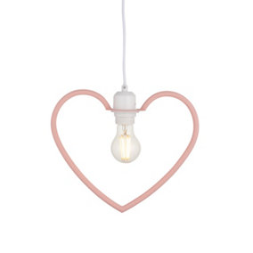 First Choice Lighting Hearty Pink Easy Fit Fabric Pendant Shade