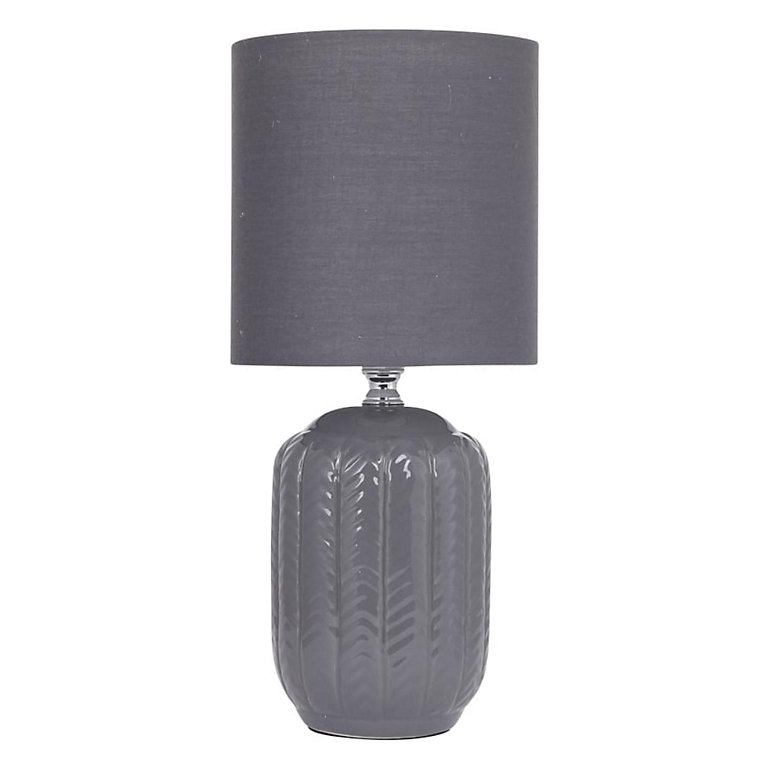 First Choice Lighting Herring Dark Grey, Dark Grey Table Lamp Shade