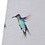 First Choice Lighting Hummingbird Bird Print Linen Easy Fit 28cm Pendant or Table Lamp Shade
