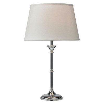 First Choice Lighting Jasmin 52cm Chrome Table Lamp with Ivory Shade
