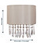 First Choice Lighting Joyce Clear Gold Clear Beaded Crystal Style Strings Wall Light