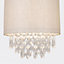 First Choice Lighting Joyce Clear Sparkle Gold Easy Fit Jewelled Pendant Shade