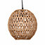 First Choice Lighting Kloe Natural Paper String Easy Fit Fabric Pendant Shade