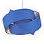 First Choice Lighting Laura Blue Easy Fit Fabric Pendant Shade