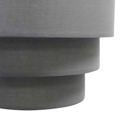 First Choice Lighting Layer Dark Grey 3 Tier Easy Fit Fabric Pendant Shade