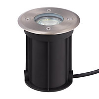 First Choice Lighting Lipa Stainless Steel Clear Glass IP44 Outdoor Ground Light