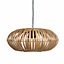 First Choice Lighting Loren Natural Bamboo Easy Fit Fabric Pendant Shade