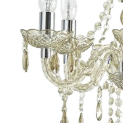 First Choice Lighting Marie Champagne 5 Light Chandelier