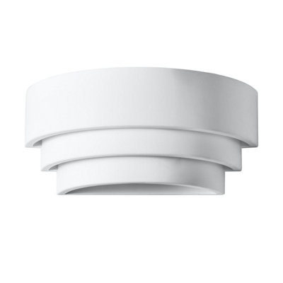 First Choice Lighting Marini White E14 Plaster Wall Light
