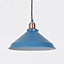 First Choice Lighting Maxwell Mirage Blue Brushed Copper Ceiling Pendant Light