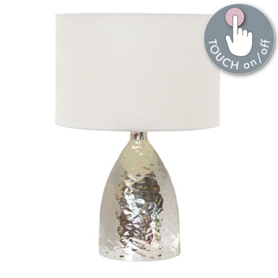 First Choice Lighting Medina 45cm Touch Table Lamp with White Shade