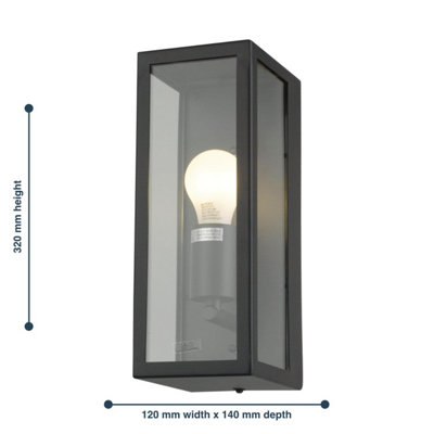 First Choice Lighting Montrose Black Outdoor Wall Light