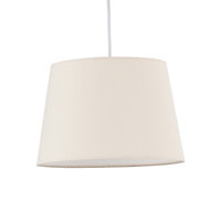 First Choice Lighting - Natural Cotton 23cm Tapered Cylinder Pendant or Lamp Shade