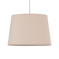 First Choice Lighting - Natural Cotton 28cm Tapered Cylinder Pendant or Lamp Shade