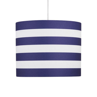 First Choice Lighting Navy Stripes 25cm Light Shade