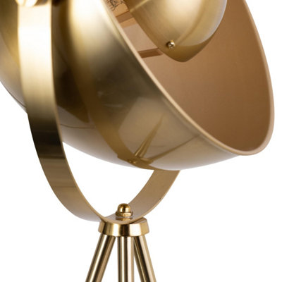 First Choice Lighting Neo Satin Brass Gold Table Lamp With Shade