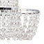 First Choice Lighting Paris Chrome Clear Easy Fit Jewelled Pendant Shade