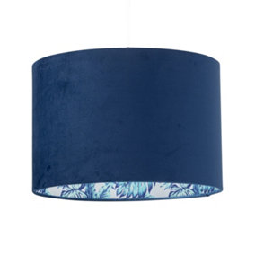 First Choice Lighting Parrot Velvet Blue Parrot Design 30cm Pendant or Table Lamp Shade