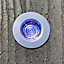 First Choice Lighting Polished Stainless Steel Mains-powered Blue LED Round Decking lighting kit